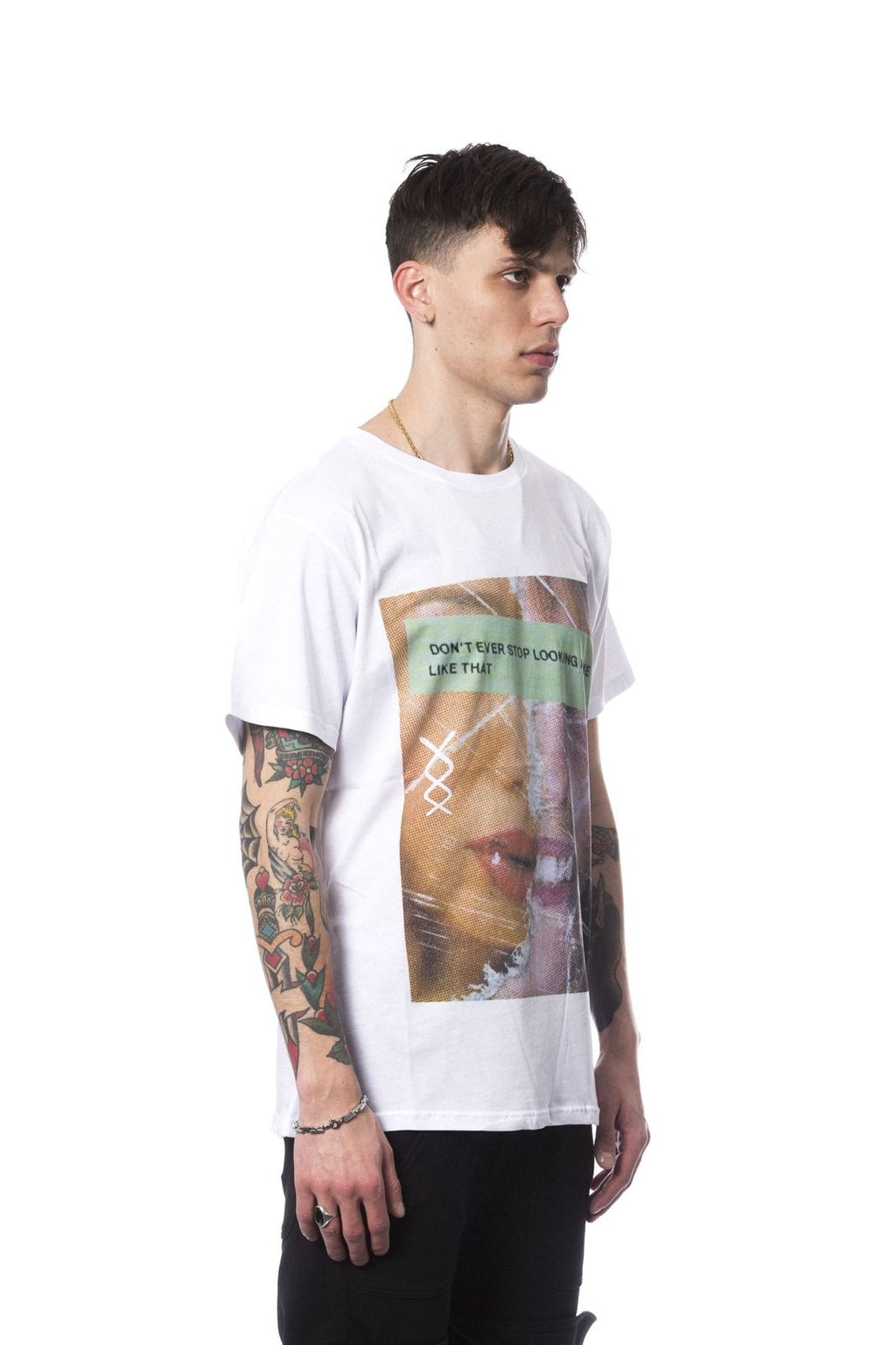 Nicolo Tonetto T-Shirt BLOC FACE – Weiß 2