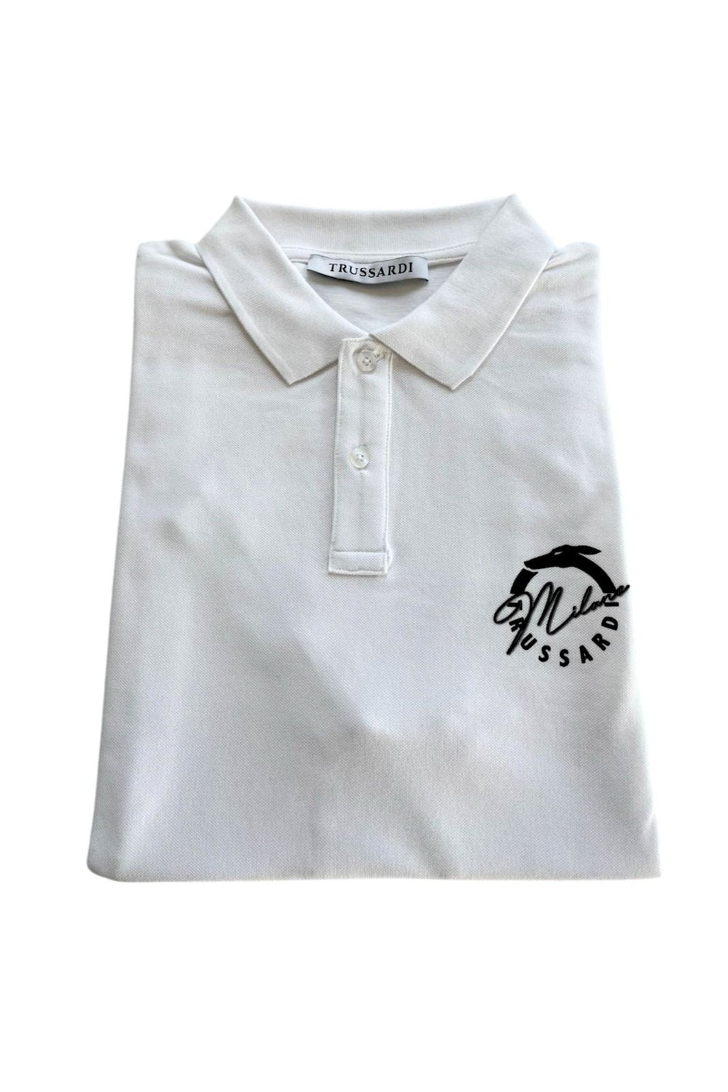 Trussardi Beachwear Poloshirt TRU25MPL01 – Weiß 4