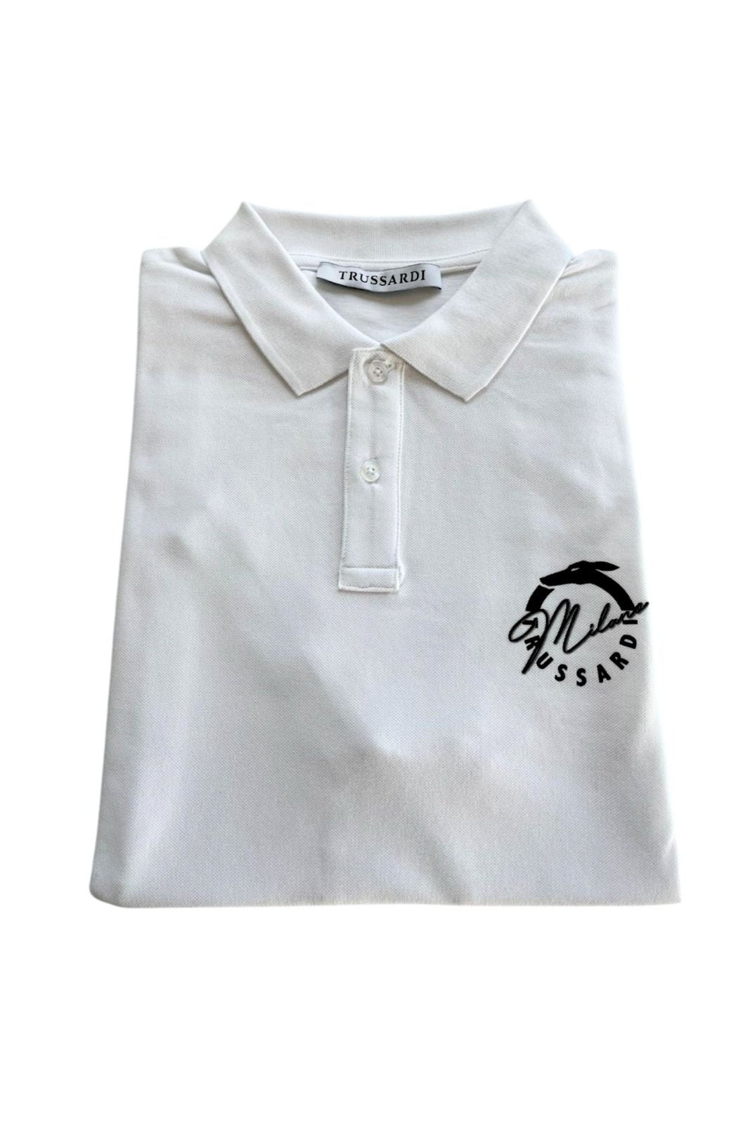 Trussardi Beachwear Poloshirt TRU25MPL01 – Weiß 4