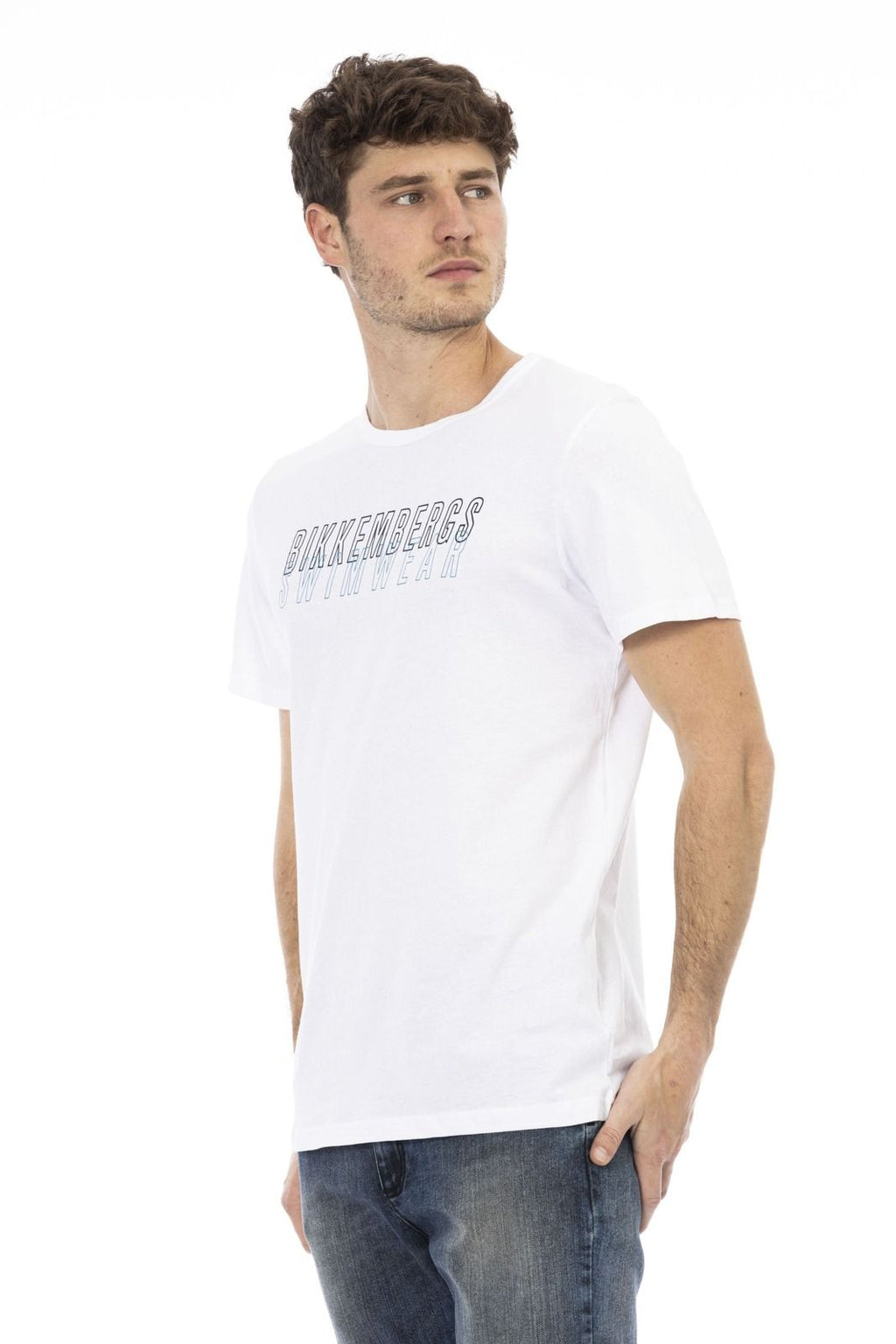 Bikkembergs Beachwear T-Shirt BKK1MTS01 – Weiß 2