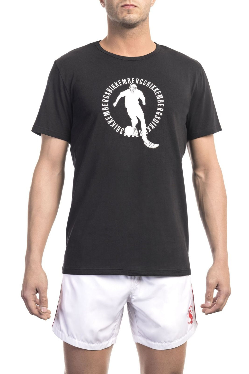 Bikkembergs Beachwear T-Shirt BKK1MTS02 – Schwarz 1
