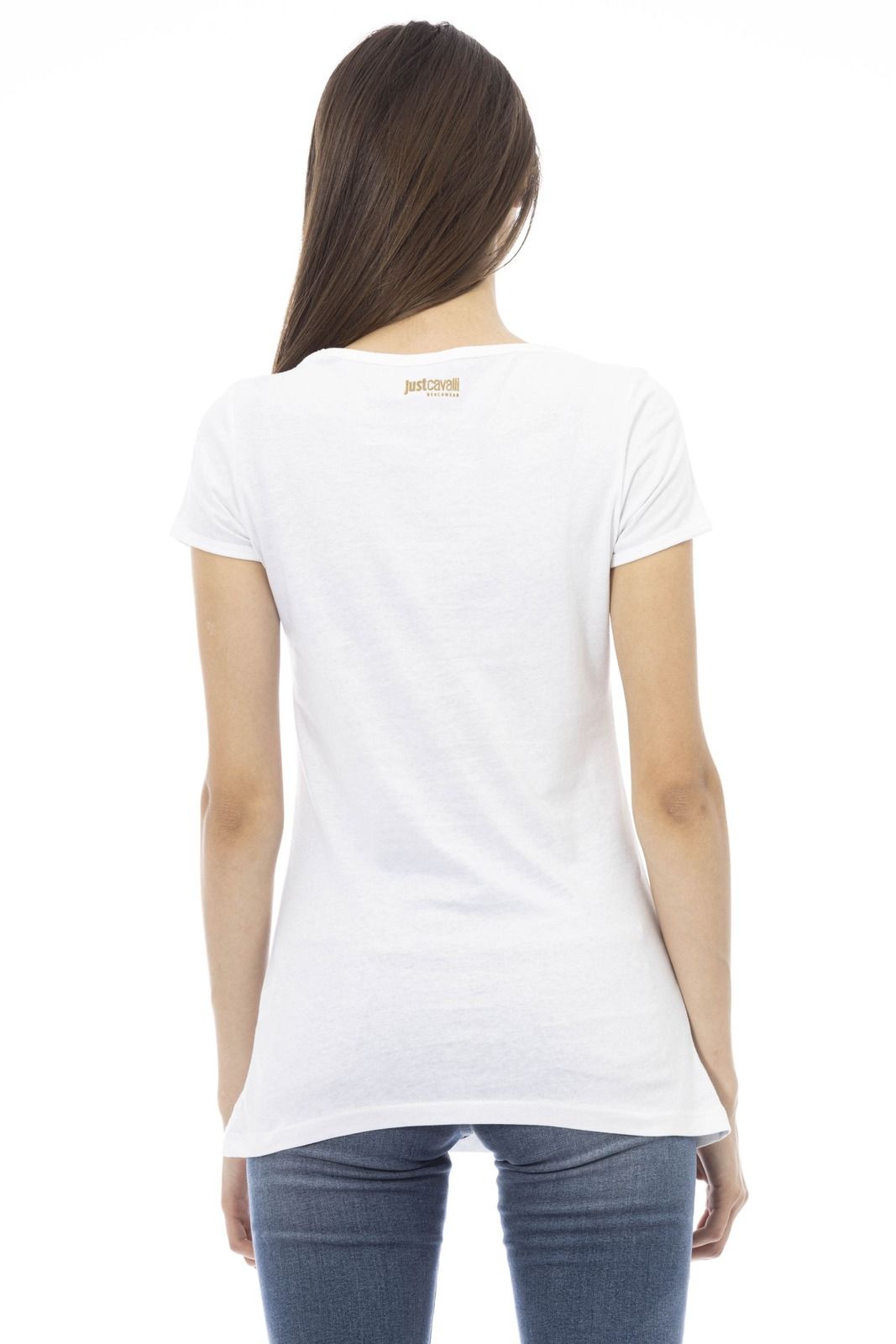 Just Cavalli Beachwear T-Shirt L44 151 GRBC – Weiß 3