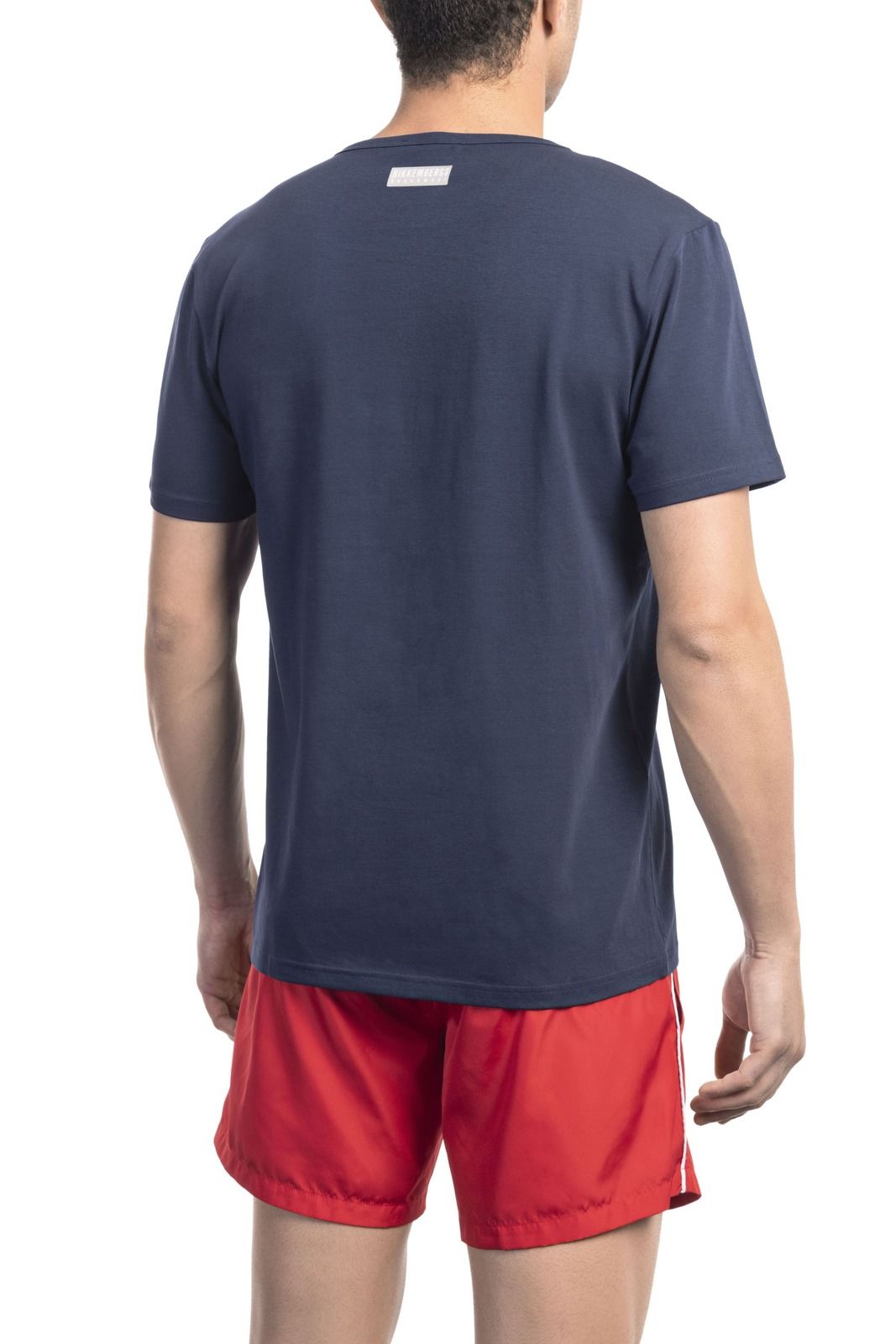 Bikkembergs Beachwear T-Shirt BKK1MTS02 – Blau 2