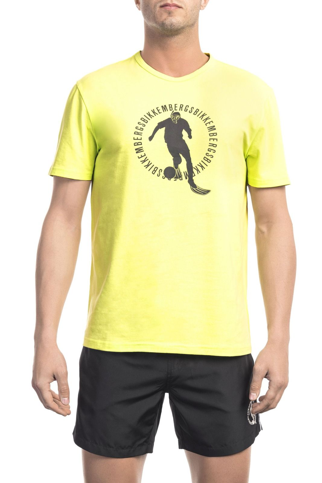 Bikkembergs Beachwear T-Shirt BKK1MTS02 – Gelb 1