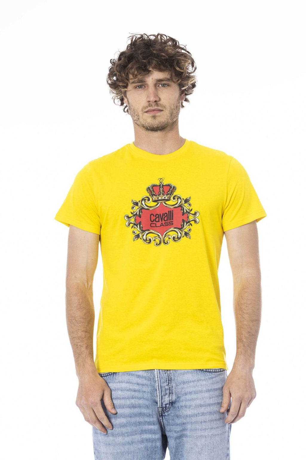 Cavalli Class T-Shirt CLL2MTS02 SXH01A – Gelb 1