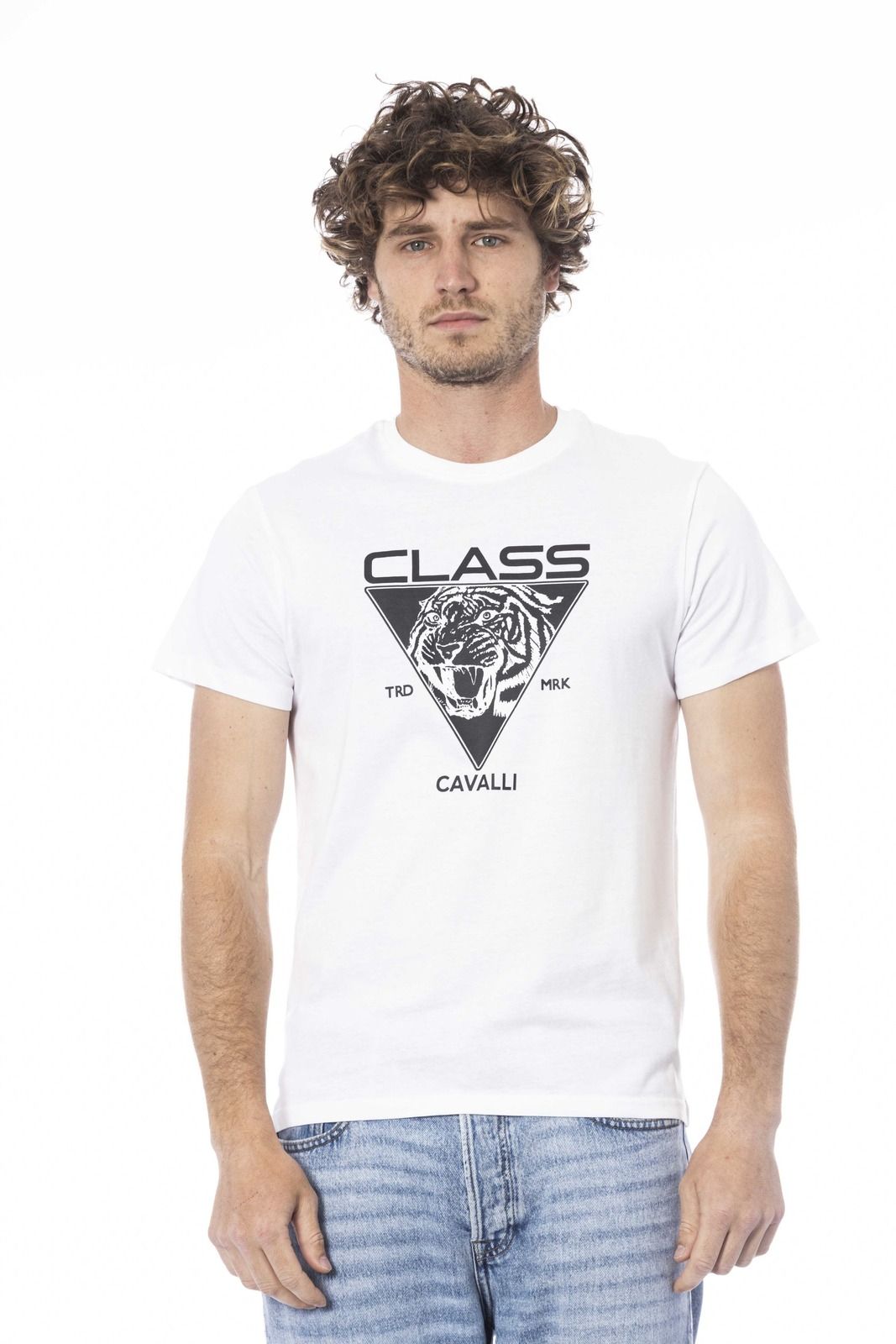 Cavalli Class T-Shirt CLL2MTS01 SXH01E – Weiß 1