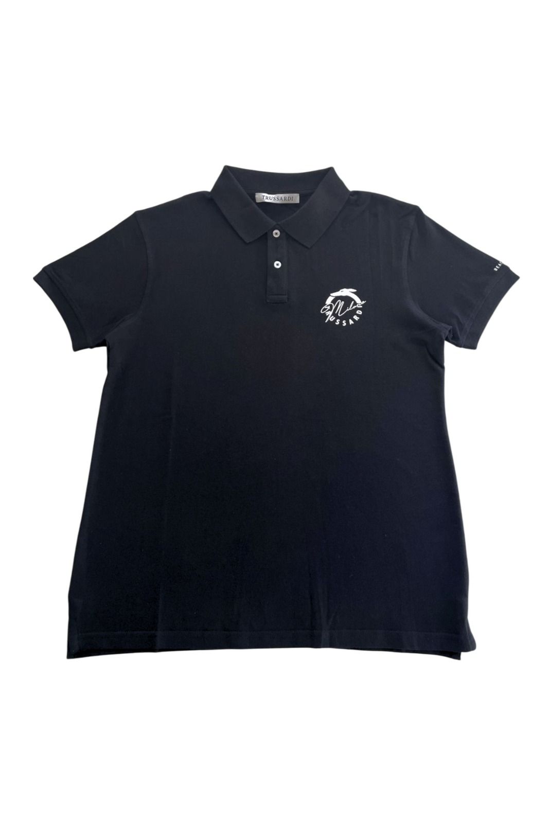 Trussardi Beachwear Poloshirt TRU25MPL01 – Schwarz 1