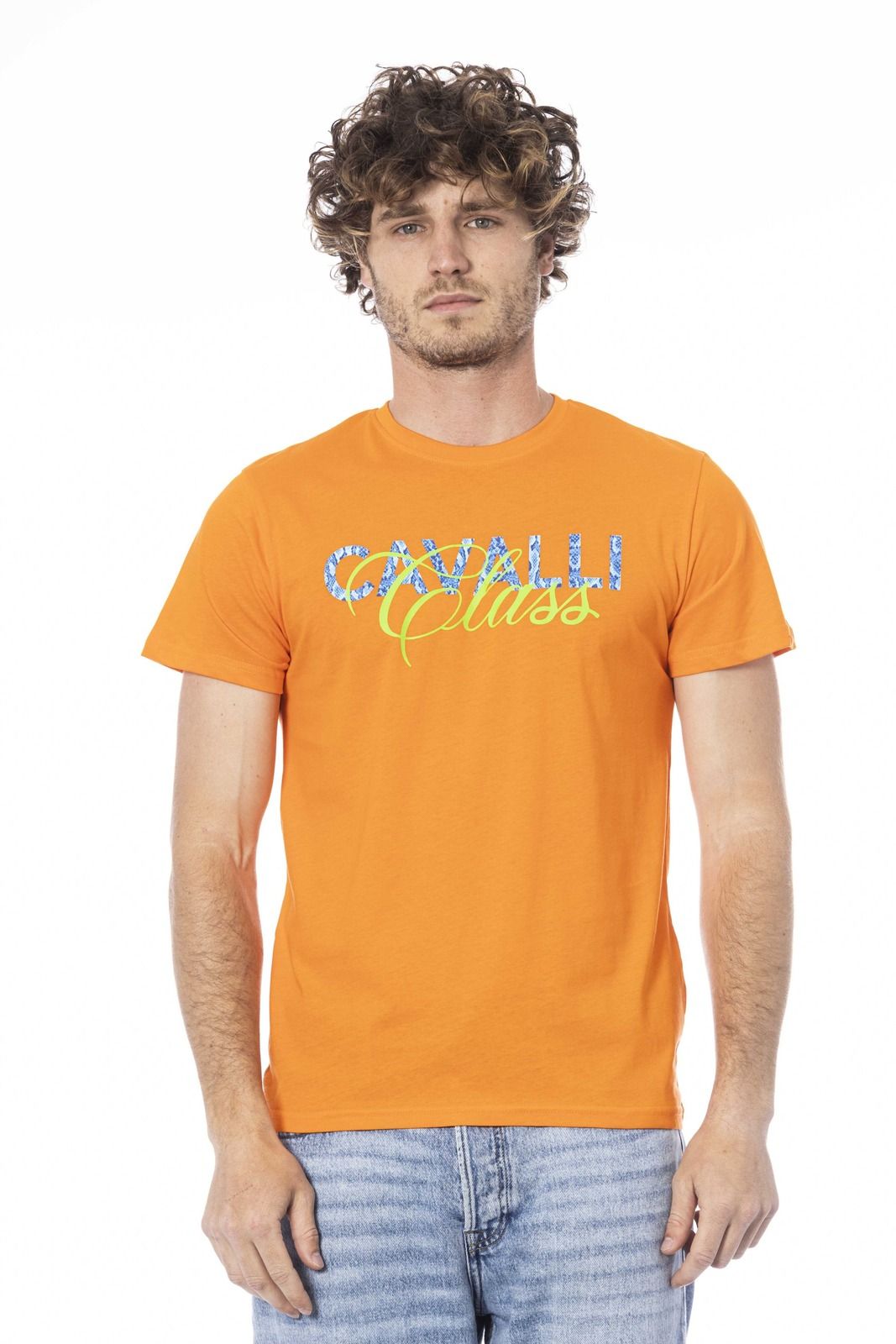 Cavalli Class T-Shirt CLL2MTS03 SXH01C – Orange 1