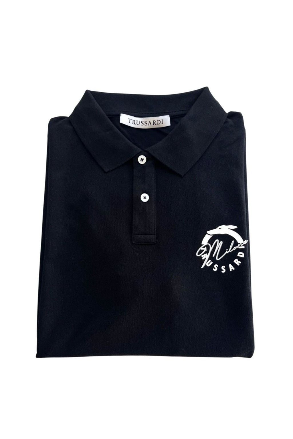 Trussardi Beachwear Poloshirt TRU25MPL01 – Schwarz 4