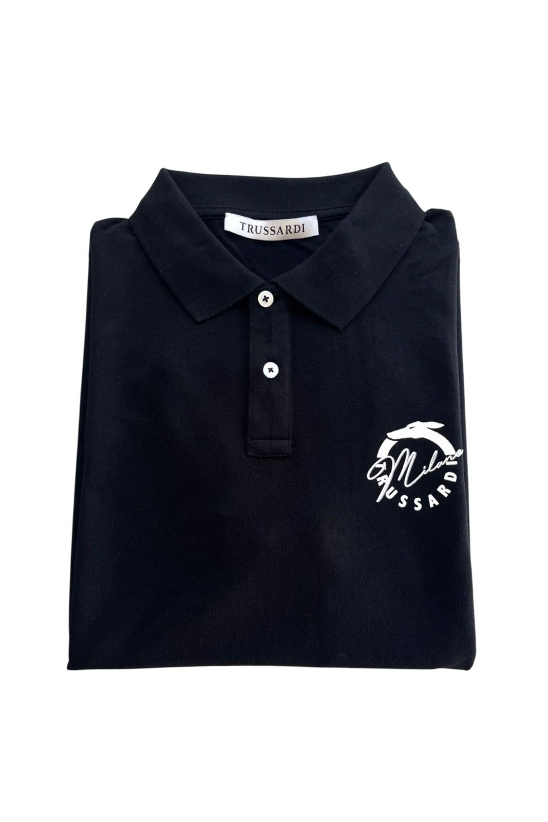 Trussardi Beachwear Poloshirt TRU25MPL01 – Schwarz 4