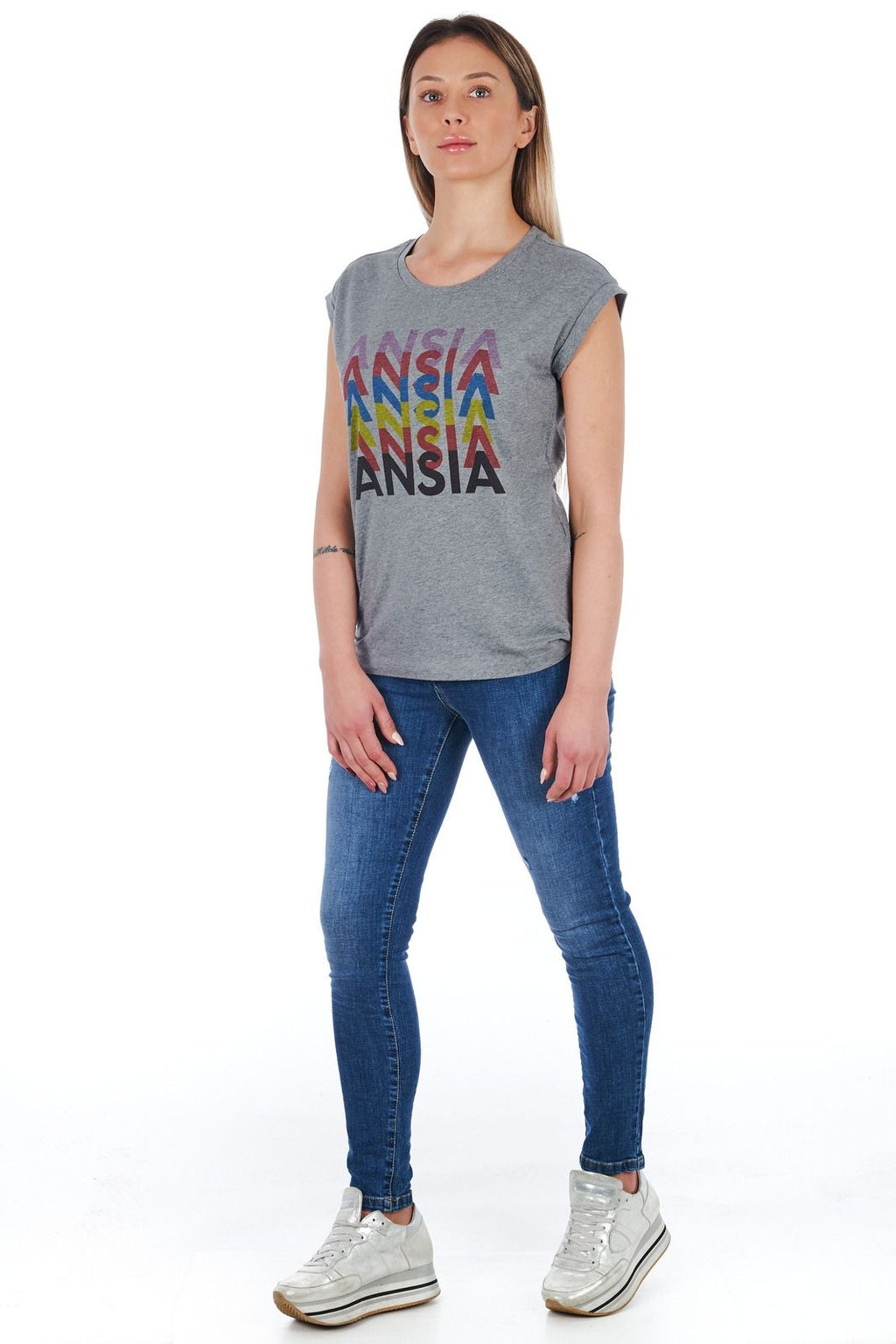 Frankie Morello T-Shirt FWCS9194TS – Grau 5